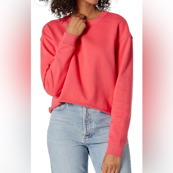 NWT - BLANKNYC  Solid Cropped French Terry Crewneck Sweatshirt - Picture 1 of 7